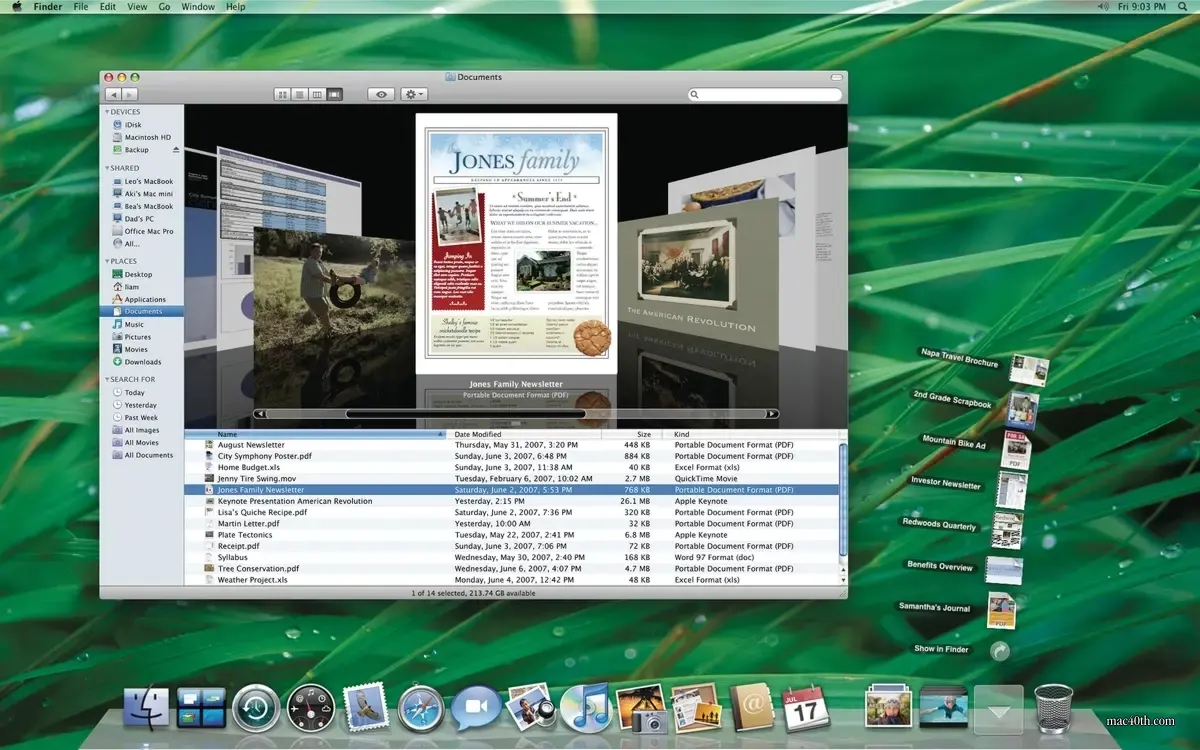 mac40th.com - Mac OS X 10.5 Leopard (2007)