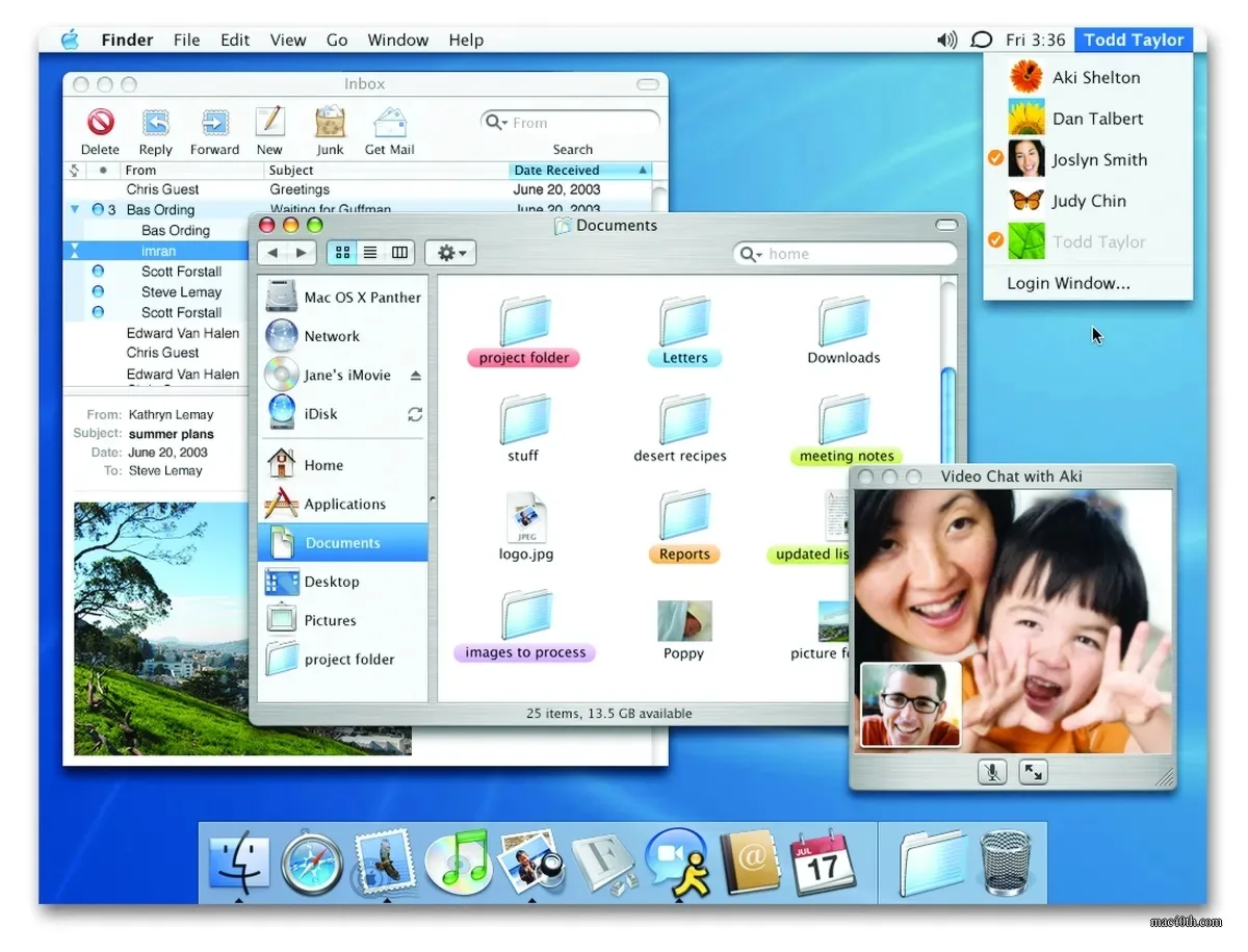 mac40th.com - Mac OS X 10.3 Panther (2003)