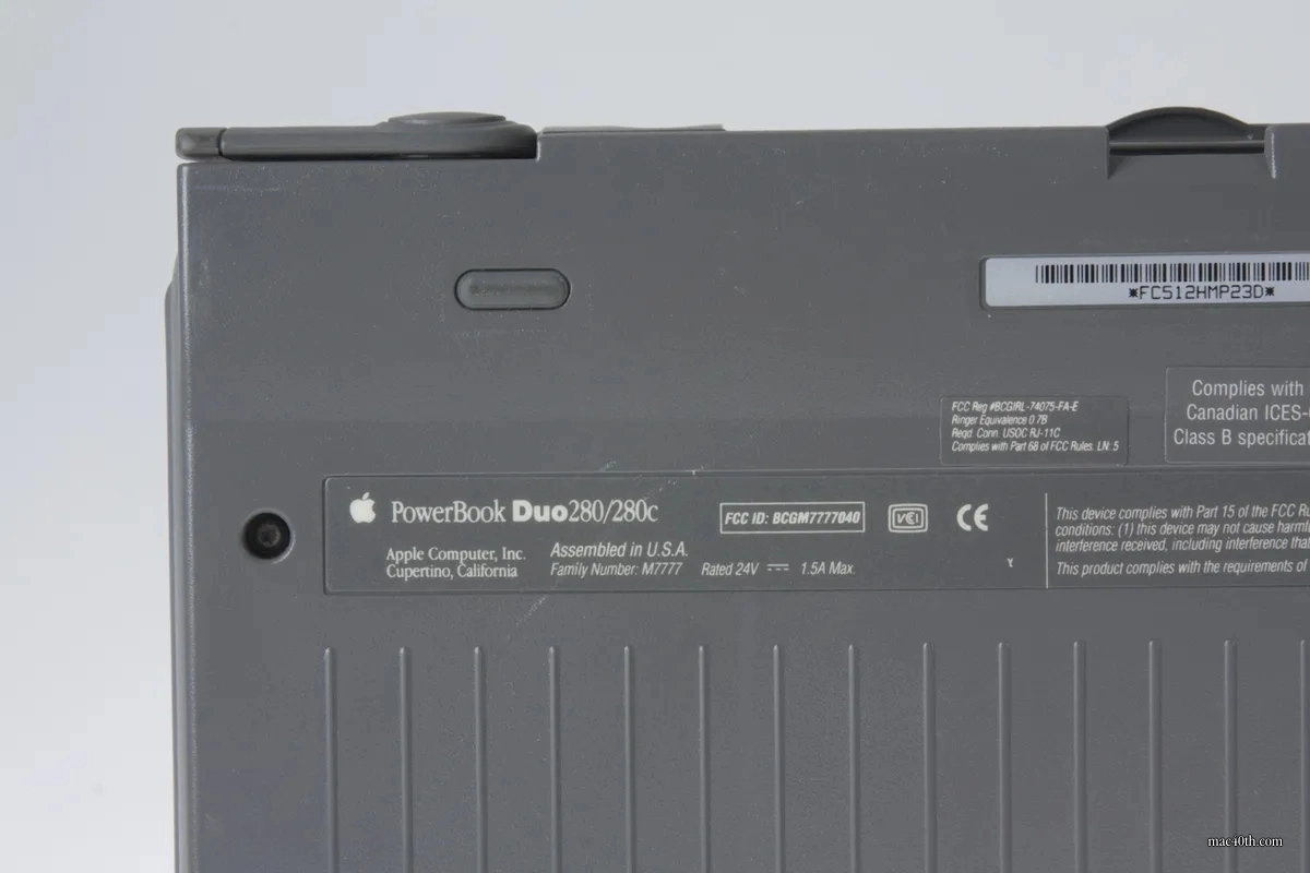 mac40th.com - Macintosh PowerBook Duo 280c (1994)