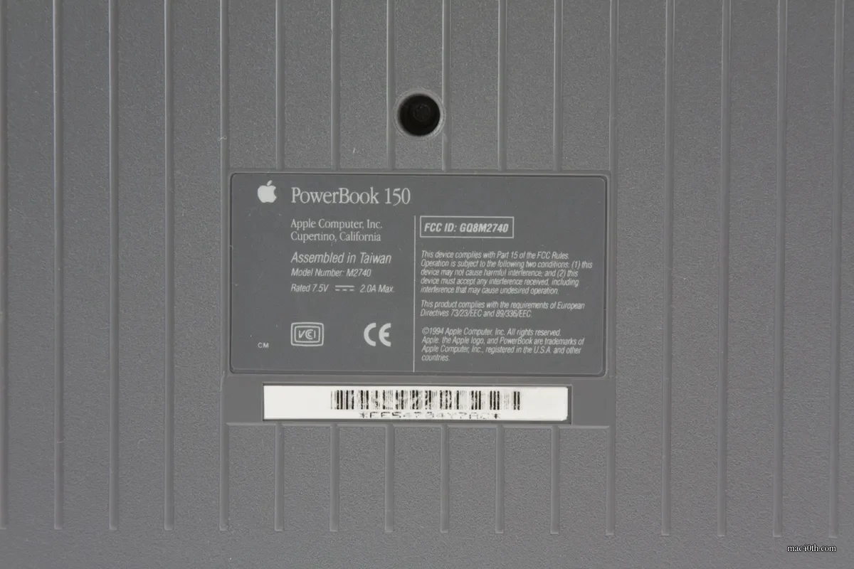 mac40th.com - Macintosh PowerBook 150 (1994)